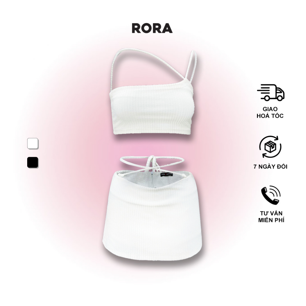 Set Áo Croptop Và Chân Váy Thắt Eo Tôn Dáng KENNEDY SET - RORA