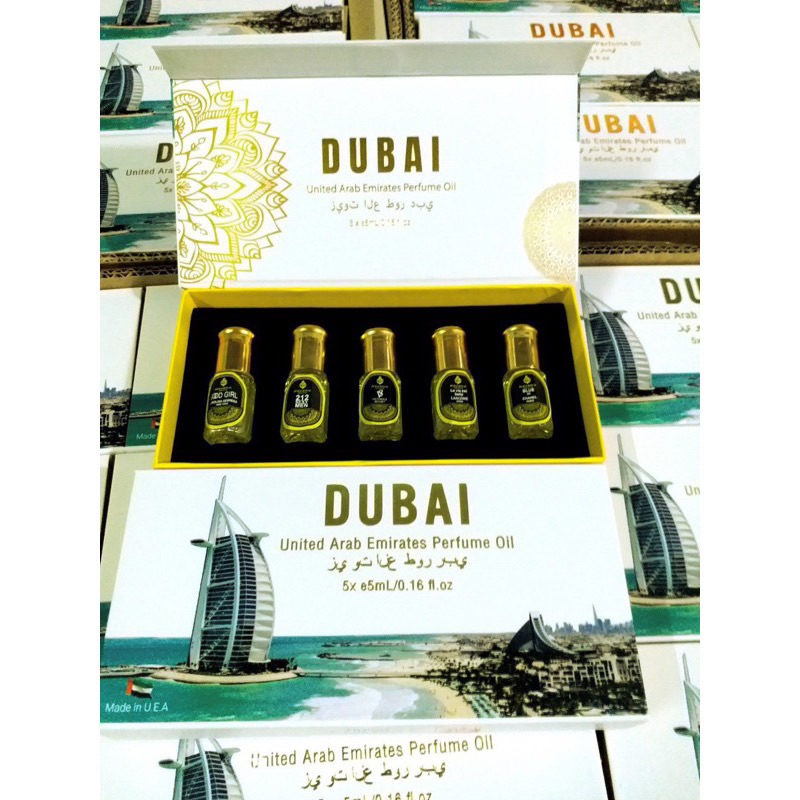 SET 5 CHAI Hàng bên mình chất bao thơm nha .DuBai perfume oiliHOA VĂN DẬP NỔI