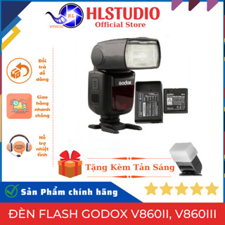 Đèn Flash Godox V860II, V860III Cho Canon, Sony, Nikon, Fuji - Tặng Tản Sáng HL Studio