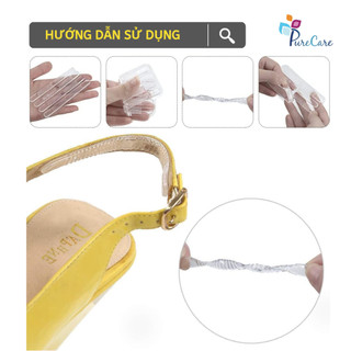Miếng Dán Lót dây giày cho giày quai hậu trầy gót đau chân, free size - Bộ 4 miếng
