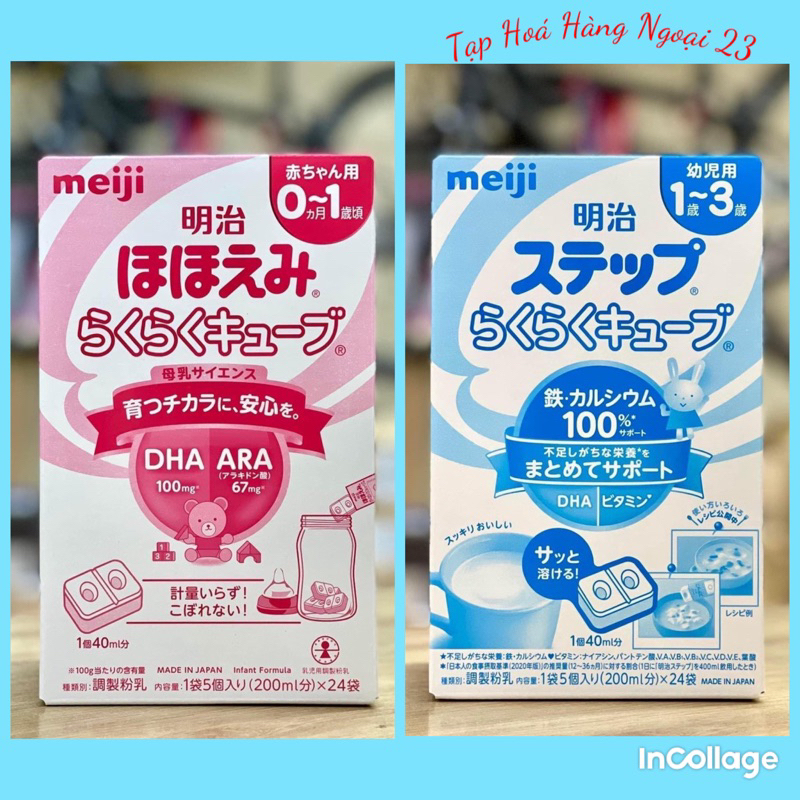 ❤️❤️SỮA MEIJI (dạng THANH) 27g x 24 NỘI ĐỊA NHẬT số 0-1 và 1-3❤️❤️