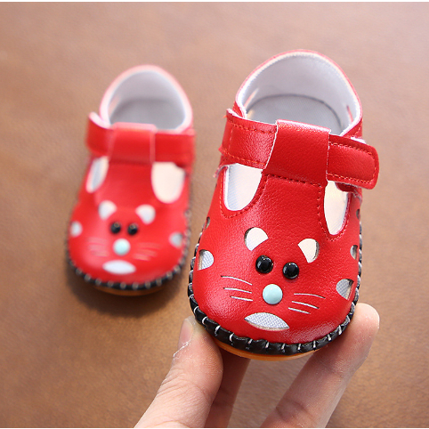 Sandal tập đi giày tập đi dép tập đi bé trai giày dép tập đi bé gái hình mèo dễ thương, nhẹ nhàng, đế mềm chống trượt