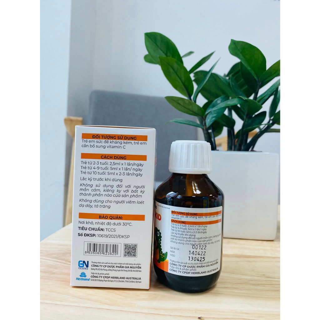 Siro Healthza VitaC Kid - Giúp bổ sung Vitamin C, tăng sức đề kháng - Siro tăng sức đề kháng cho bé - Lọ 90ml