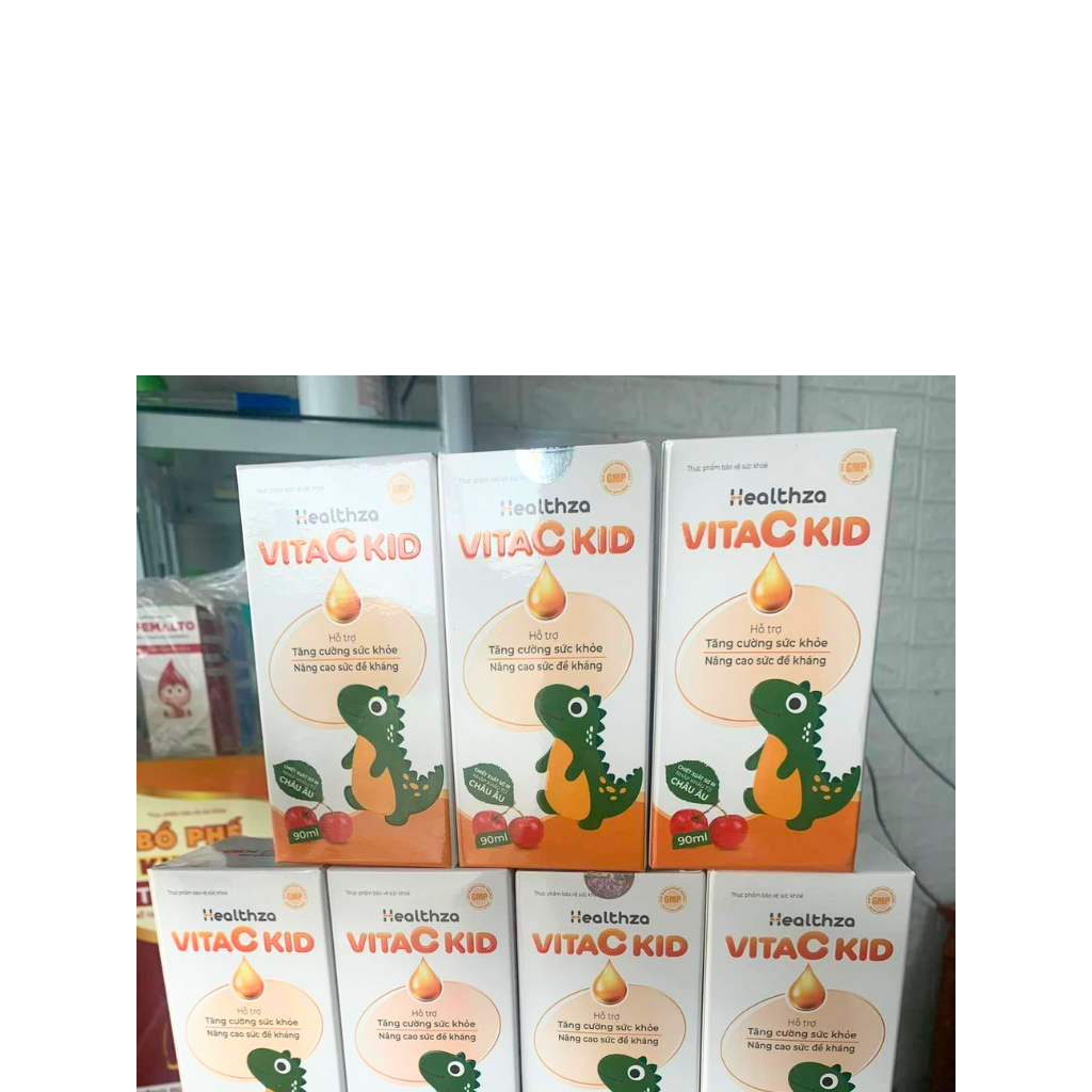 Siro Healthza VitaC Kid - Giúp bổ sung Vitamin C, tăng sức đề kháng - Siro tăng sức đề kháng cho bé - Lọ 90ml