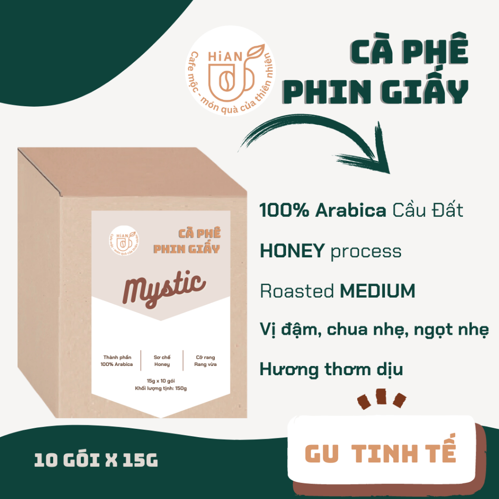 Combo 5 phin giấy cà phê 5 vị tiện lợi du lịch, cà phê phin Việt Nam, cà phê dừa