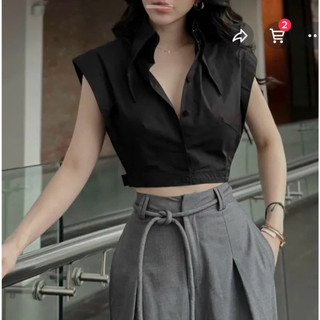 Áo somi nữ không tay phối cổ somi nhọn - 4 màu - Ảnh và Video thật