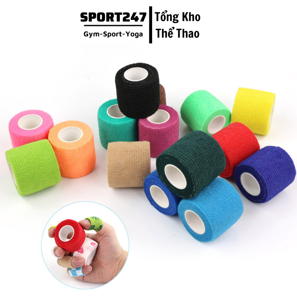 Hộp 24 cuộn và 12 cuộn 5cm băng keo thể thao bảo vệ chân tay khỏi chấn thương khi tập luyện và thi đấu thể thao