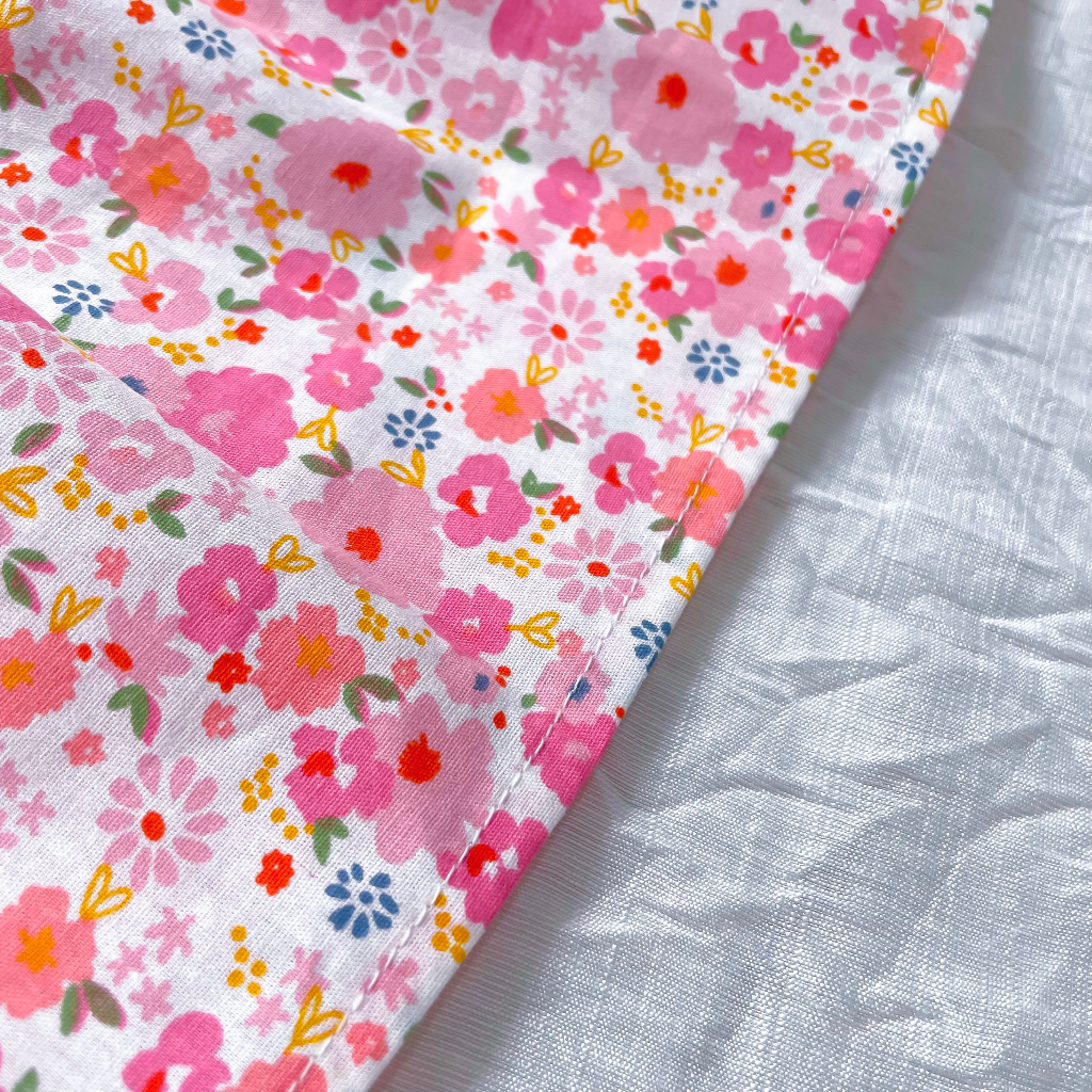 Váy Hoa Bé Gái Váy Bé Gái Thiết Kế Dáng Đầm Cánh Tiên Vải Thô Cotton Họa Tiết Hoa Hồng