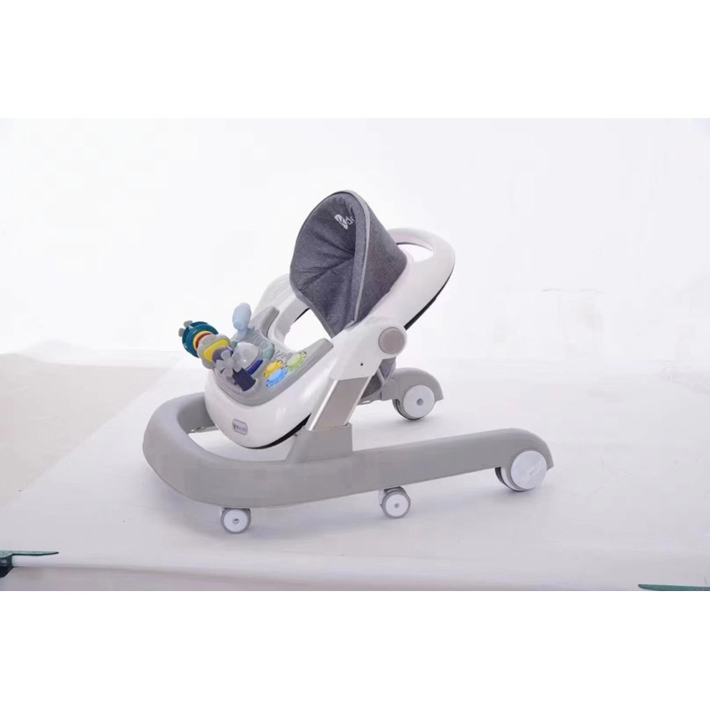 Xe tròn 805  kèm xe tập đi, bản nâng cấp hình chữ U, có nhạc, có đế lót chân