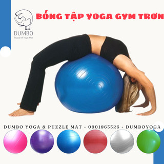 Bóng tập yoga gym trơn dumbo mat không hôi, đường kính 55cm, 65cm, 75cm, banh tập yoga gym trơn dumbo