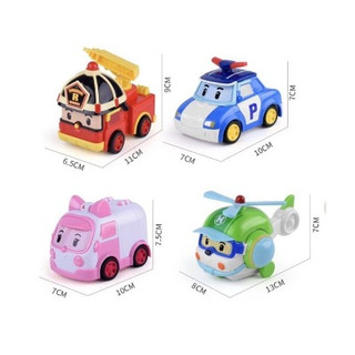 SÉT 4 Ô TÔ ROBO CAR POLI