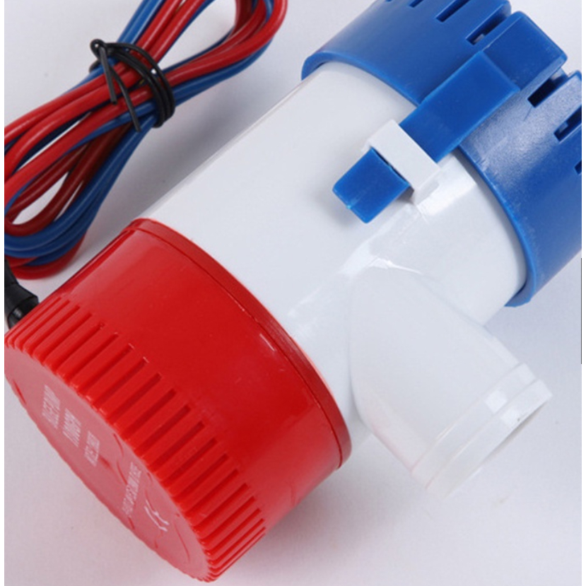 Máy Bơm nước 12V 24V bơm đáy tàu thuyền hồ cá, sàn nhà công suất cao 1100GPH dây đồng, bơm cao 4 mét