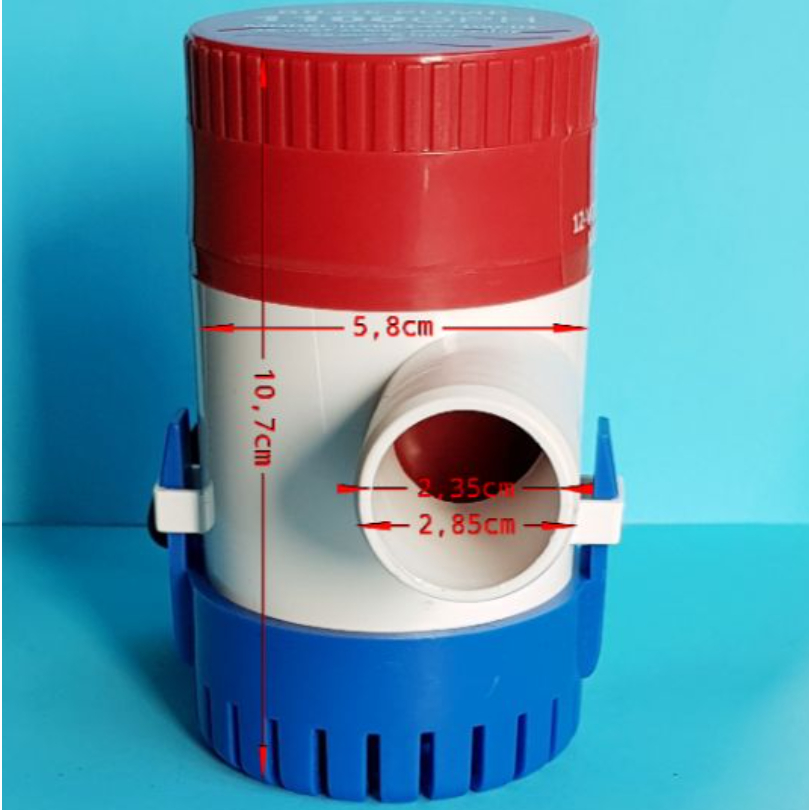 Máy Bơm nước 12V 24V bơm đáy tàu thuyền hồ cá, sàn nhà công suất cao 1100GPH dây đồng, bơm cao 4 mét