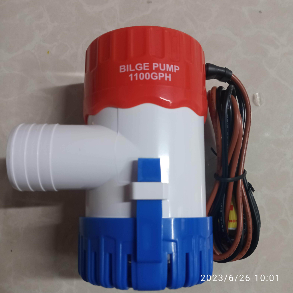 Máy Bơm nước 12V 24V bơm đáy tàu thuyền hồ cá, sàn nhà công suất cao 1100GPH dây đồng, bơm cao 4 mét