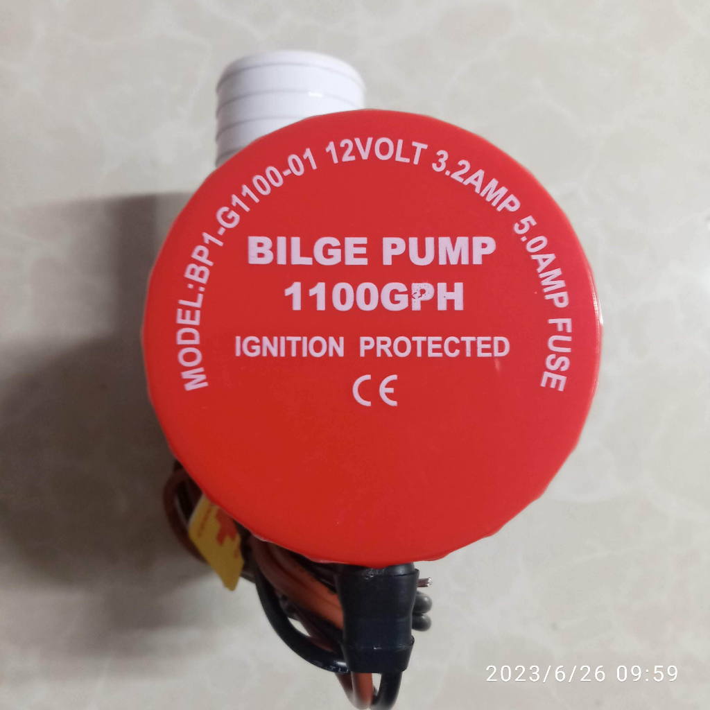 Máy Bơm nước 12V 24V bơm đáy tàu thuyền hồ cá, sàn nhà công suất cao 1100GPH dây đồng, bơm cao 4 mét