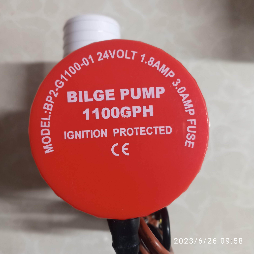 Máy Bơm nước 12V 24V bơm đáy tàu thuyền hồ cá, sàn nhà công suất cao 1100GPH dây đồng, bơm cao 4 mét