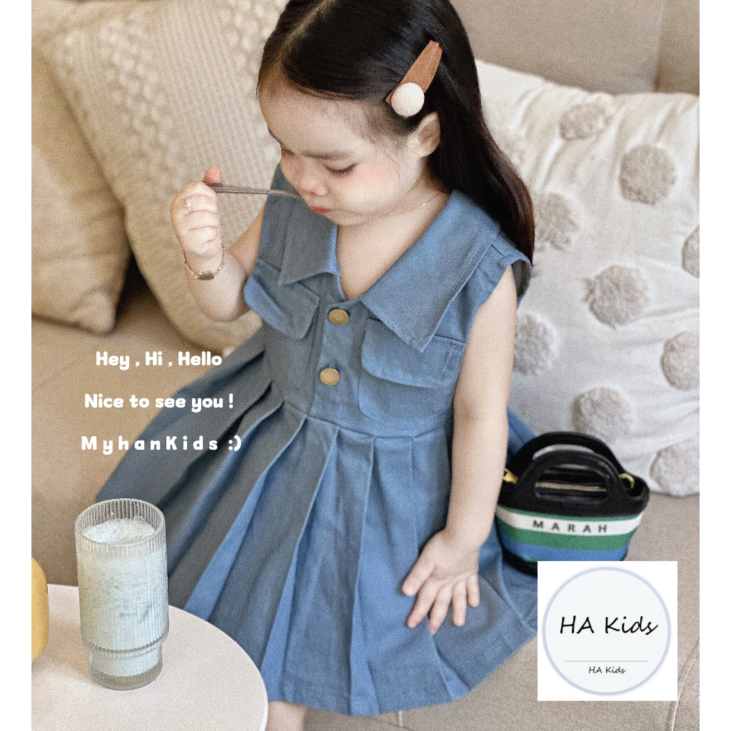 Váy bò mềm siêu xinh cho bé gái từ 10 - 20kg