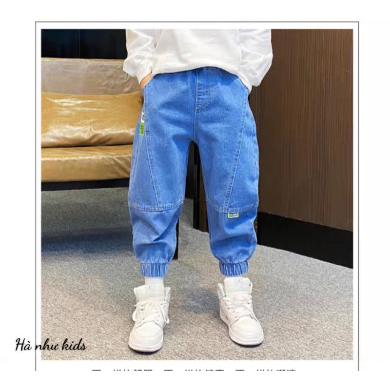 (23-30kg) quần jean dài ,quần bò dài mềm bo gấu cho bé trai size đại