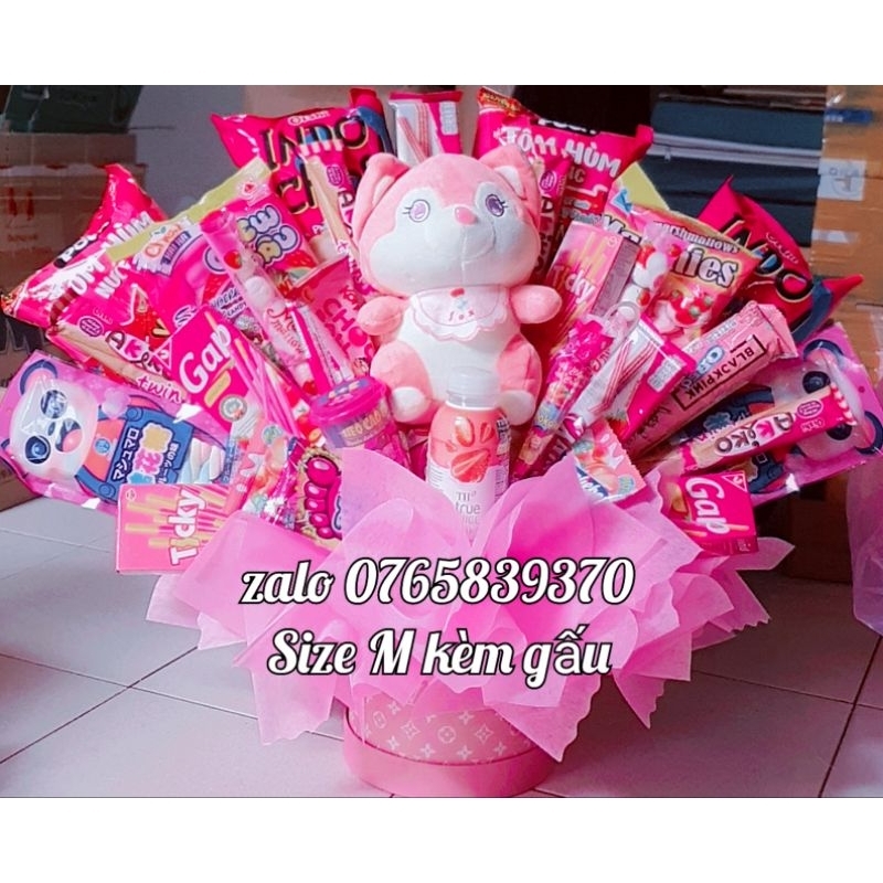 Bó hoa gấu bông, bó hoa bánh kẹo, quà tặng sinh nhật cho nữ,cho nam , cho bé gái, quà tốt nghiệp