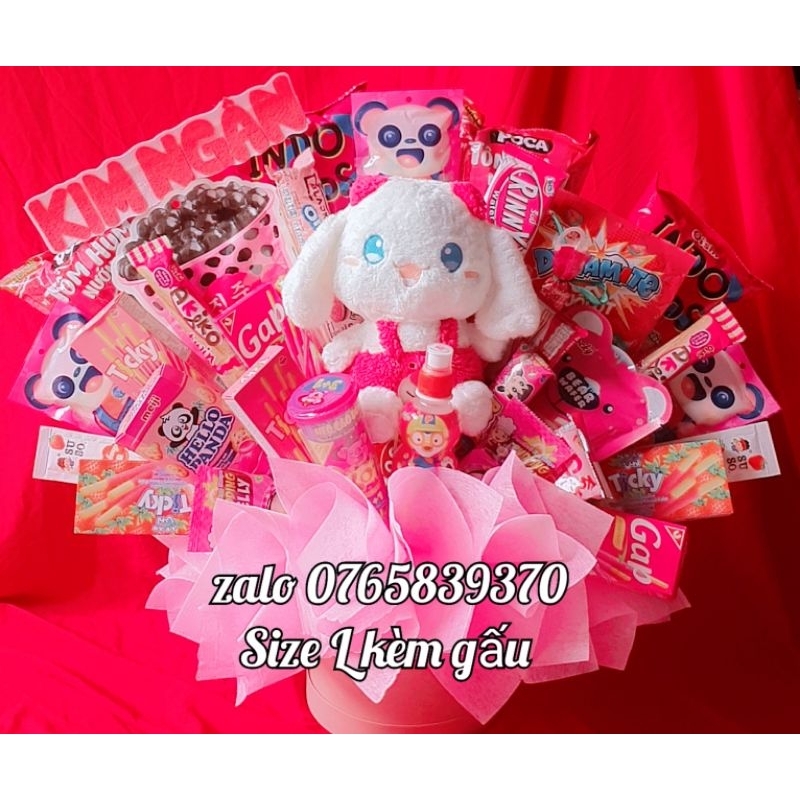 Bó hoa gấu bông, bó hoa bánh kẹo, quà tặng sinh nhật cho nữ,cho nam , cho bé gái, quà tốt nghiệp