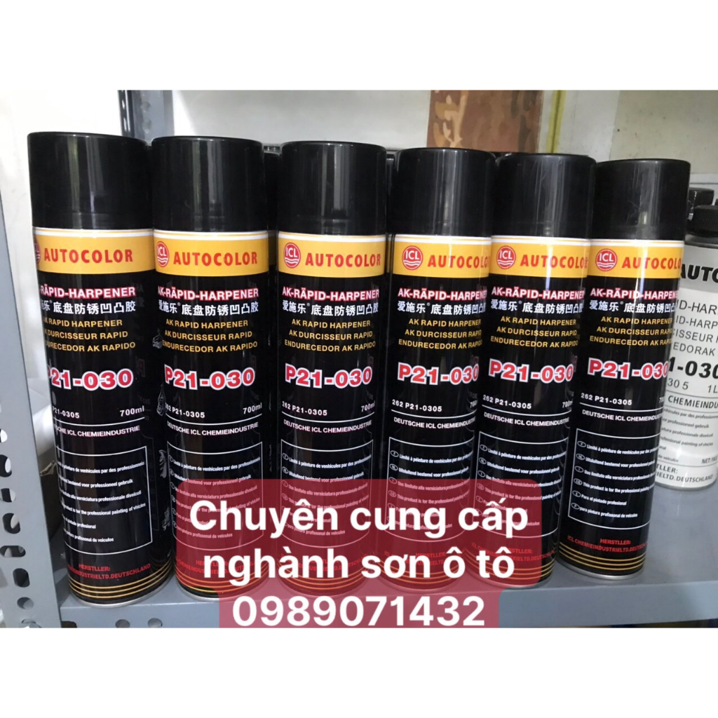 Sơn sần xịt trên bề mặt các vị trí babule hoặc táp bi, táp lô babole màu đen Autocolor P21-030 700ml