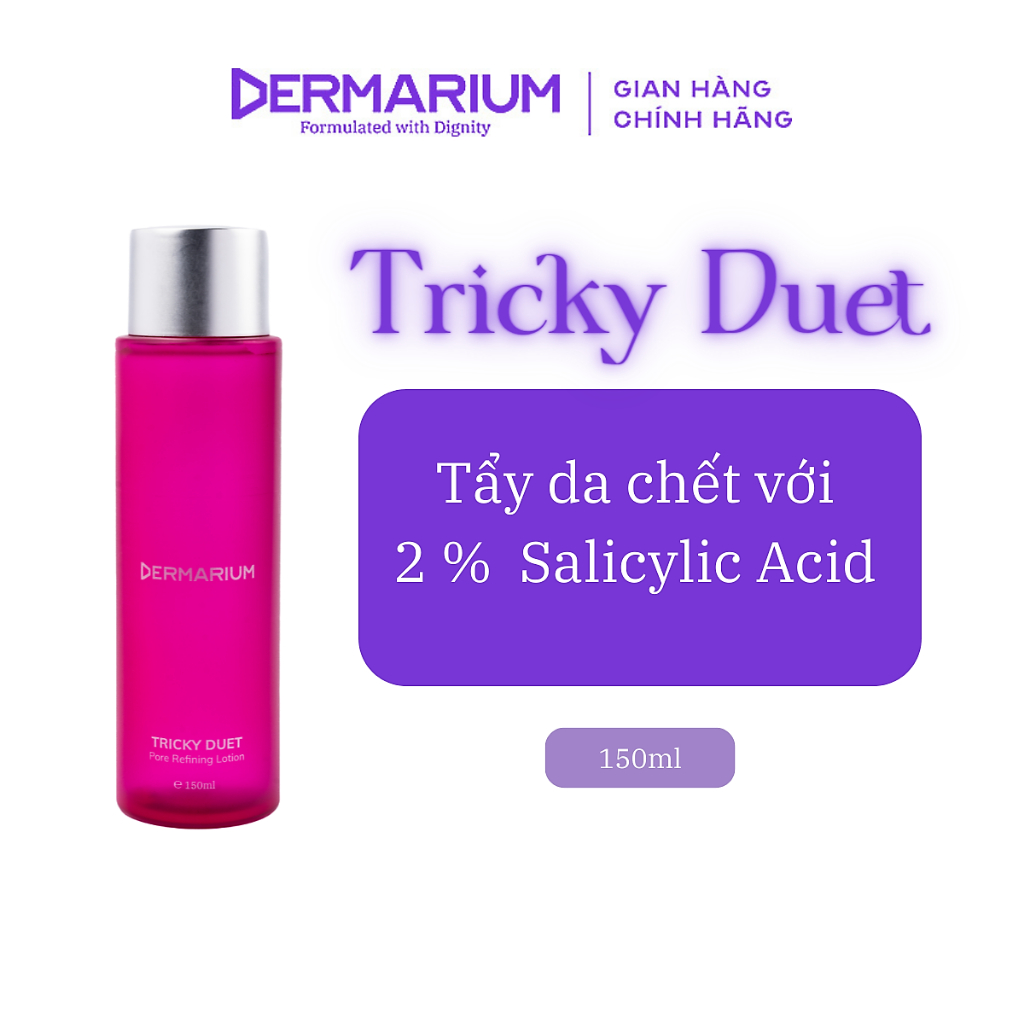Măng tây baby - Toner Làm Sạch Dermarium Tricky Duet 2% Salicylic Acid