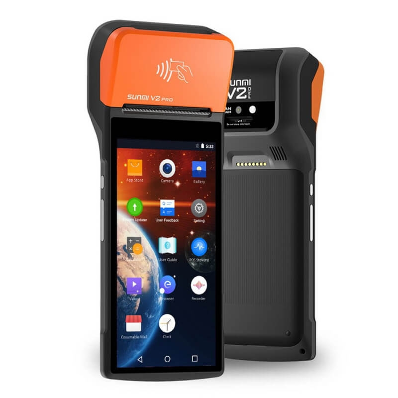 Máy Pos Sunmi V2 Pro in đơn giao hàng grab, shopee, baemin-tặng 30 cuộn giấy in bill-95%