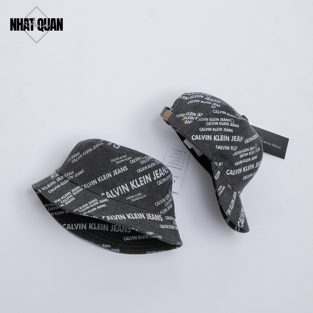 Mũ lưỡi trai CK jeans wash xám tối chữ in xịn xò - Nhật Quân Asia nhatquanasia