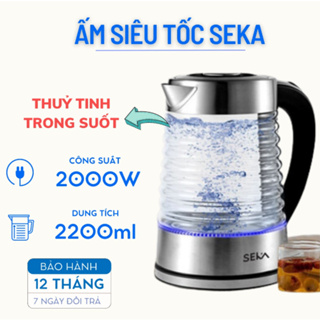 Ấm Siêu Tốc Dung Tích Lớn, Công Suất 2000w Đun Sôi Siêu Nhanh Thiết Kế