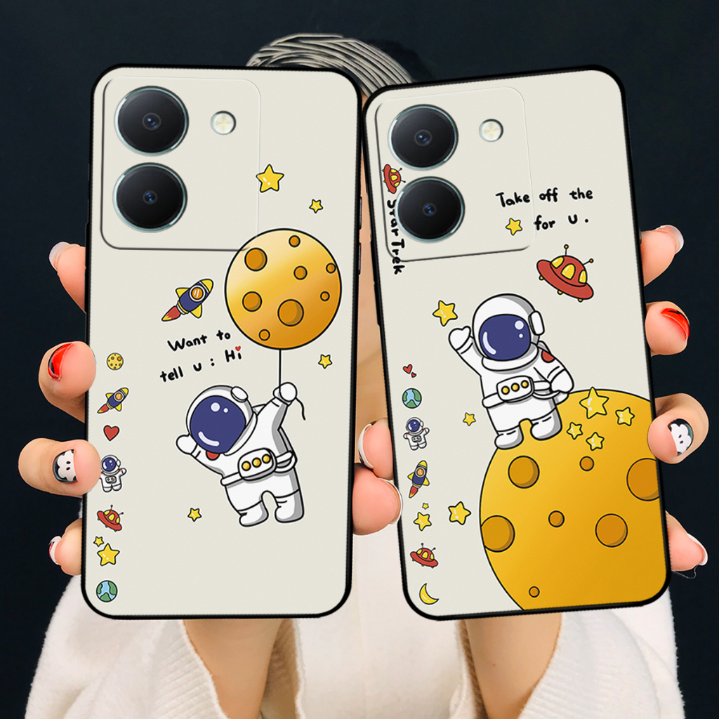 Ốp lưng Vivo Y36 in hình phi hành gia vũ trụ cute,dễ thương .ốp vivo y36 chống sốc rẻ đẹp