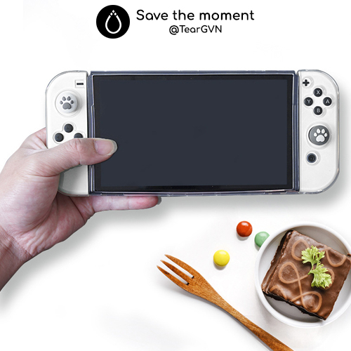 Ốp dẻo TPU (Akitomo) bảo vệ thân máy và Joy-con cho Nintendo Switch Oled