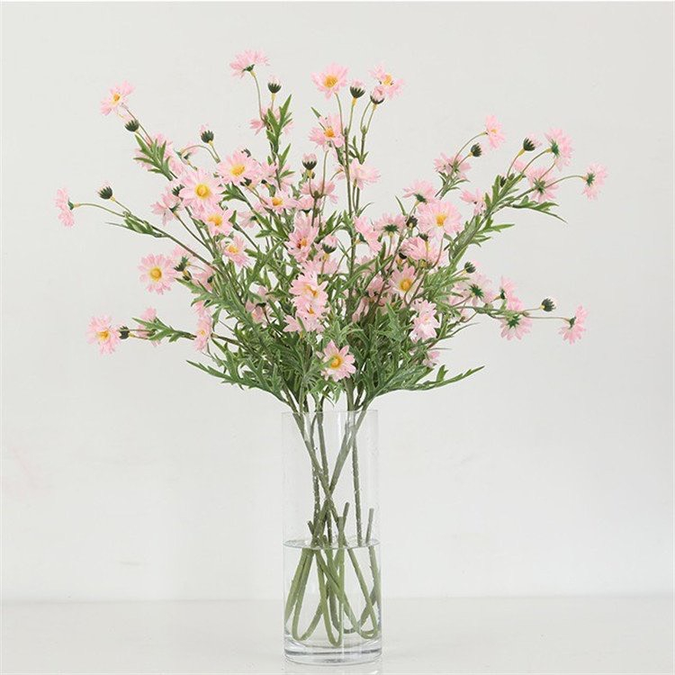 Hoa giả trang trí hoa giả decor cúc họa mi nhiều màu sắc cao 70cm