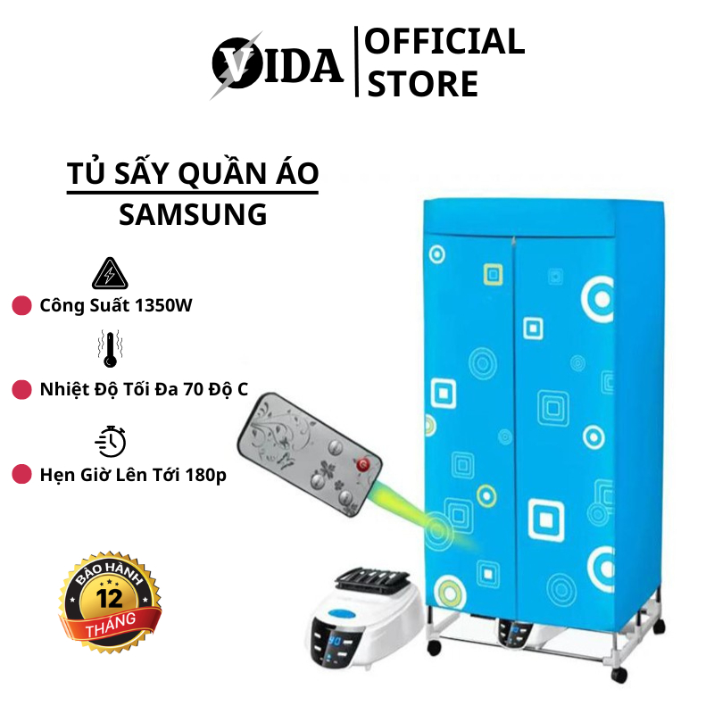 Tủ Sấy Quần Áo Samsung Có Bảo Hành 6 tháng, Cam Kết Hàng Chính Hãng Có Điều Khiển Từ Xa SP001716