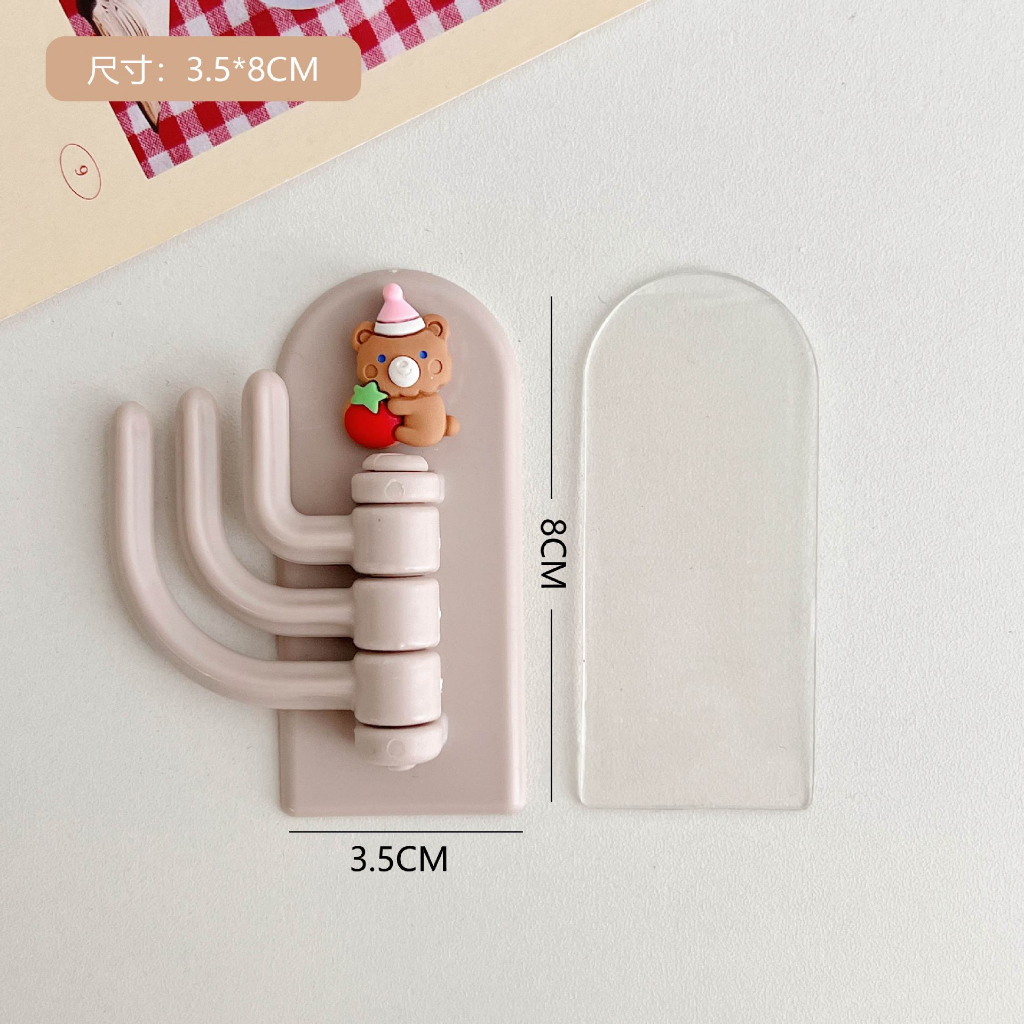 Móc treo tường 3 nhánh xoay để nón, chìa khóa, vật dụng, quần áo dán tường chịu lực dính siêu chắc siêu bền đa năng