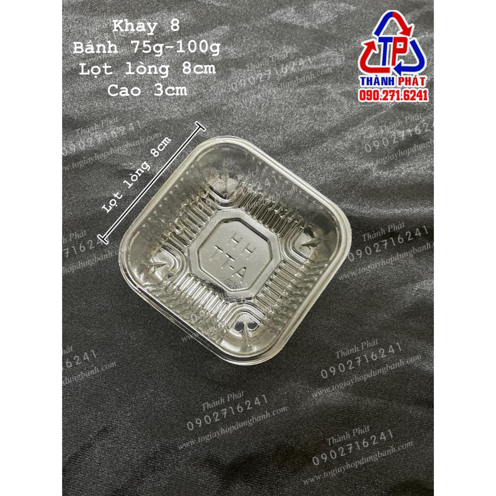 100 Khay túi ép miệng hình hạc vàng đựng bánh trung thu 100g - Mẫu mới 2023