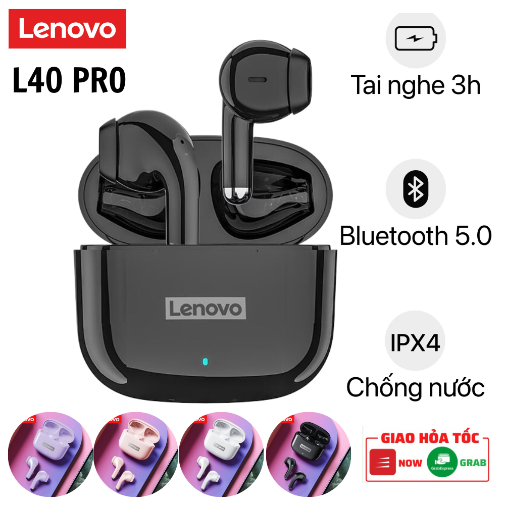 Tai nghe bluetooth Lenovo LP40 Pro, Âm thanh nổi Hifi, Nghe nhạc 3H, Điều khiển cảm ứng, Bảo hành 12 tháng