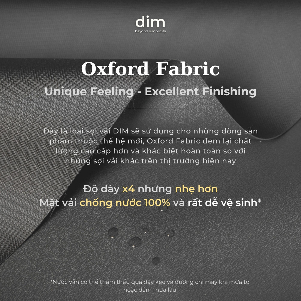 Balo DIM Smart Backpack - Chất liệu chống thấm nước