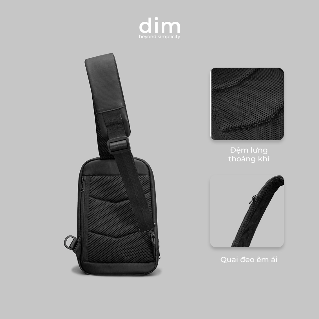Túi đeo chéo DIM Smart Bag - Chất liệu chống thấm nước