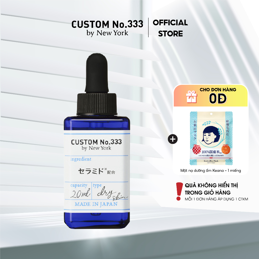 Tinh Chất Ceramide Làm Dịu Và Phục Hồi Da Custom No.333 by NY Ceramide Serum 20 mL