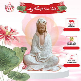 Tượng Quan Âm Tự Tại 13cm tượng trang trí tiểu, bàn trà