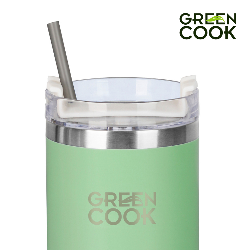 Ly giữ nhiệt GCC23-06 Green Cook 600ml inox 304 chính hãng.