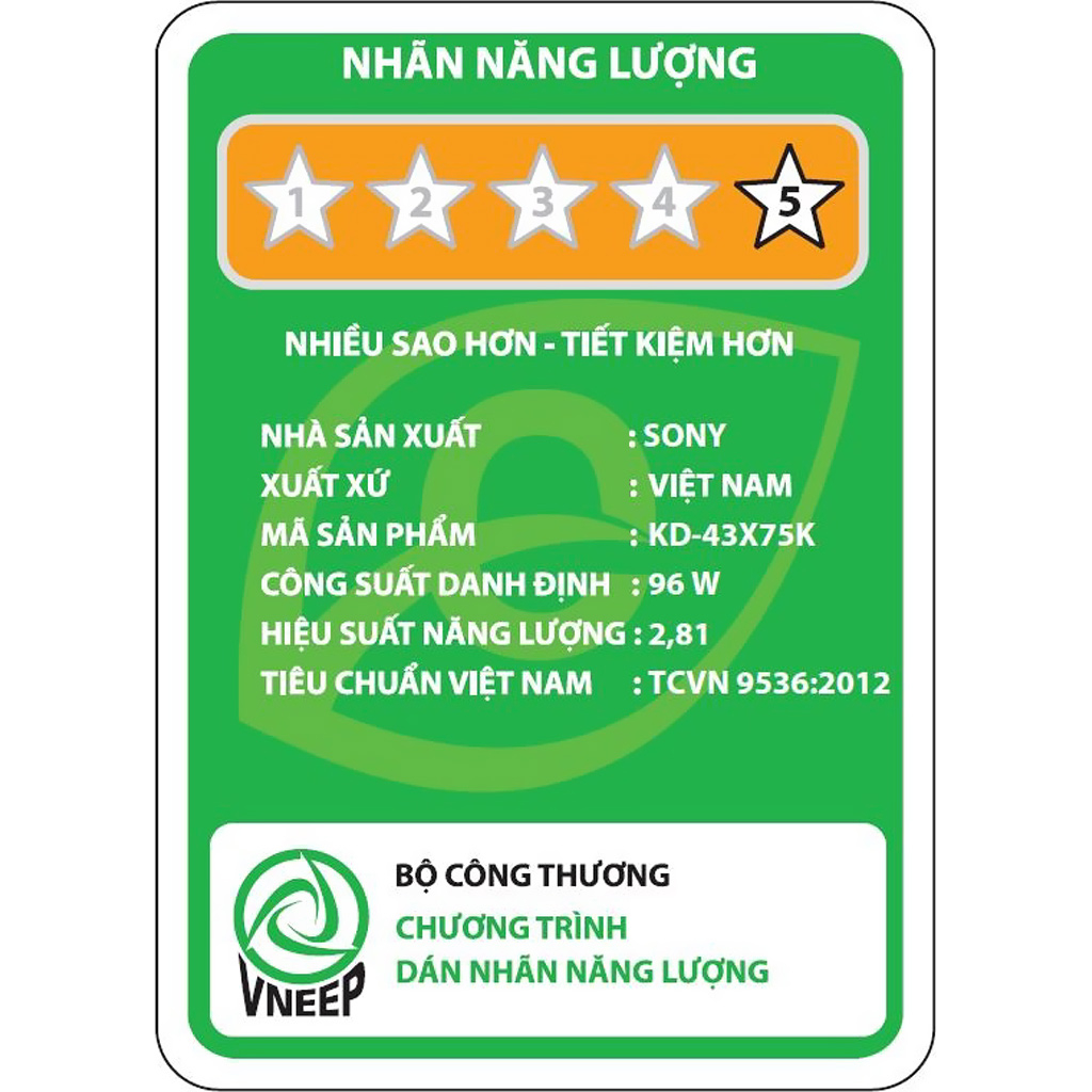 Google Tivi Sony 4K 43 inch KD-43X75K VN3