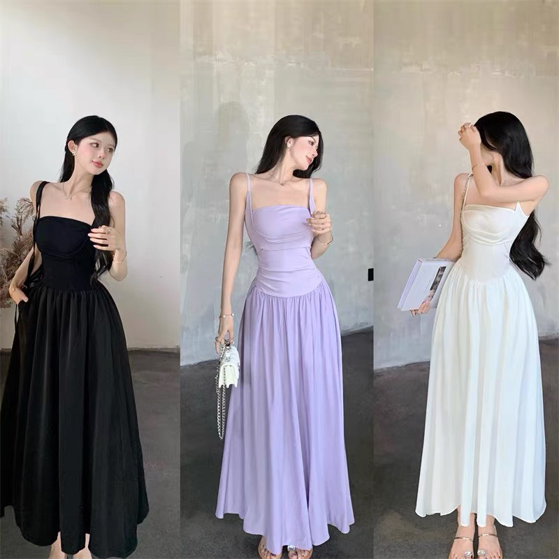 Đầm maxi 2 dây quai nhún eo mềm mại siêu phẩm dành cho các nàng (MAM171)