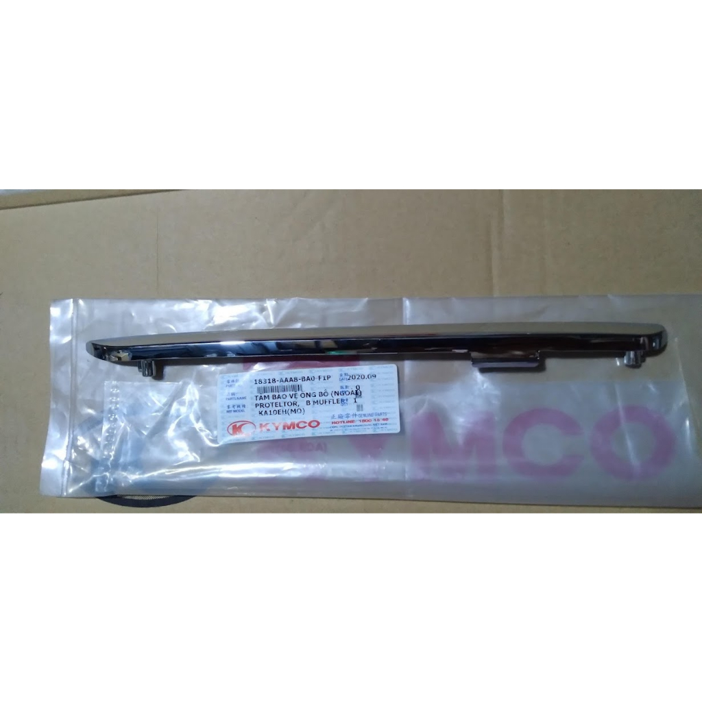 Miếng trang trí ốp pô. che pô, tấm cách nhiệt ống xả xe LIKE 50cc MANY 125CC KYMCO