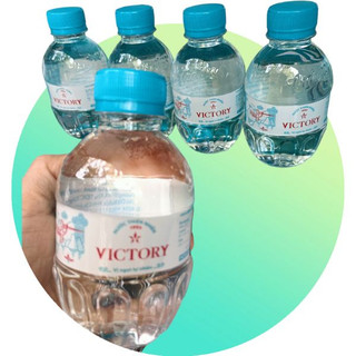 Thùng nước uống đóng chai 250ml victory nắp xanh