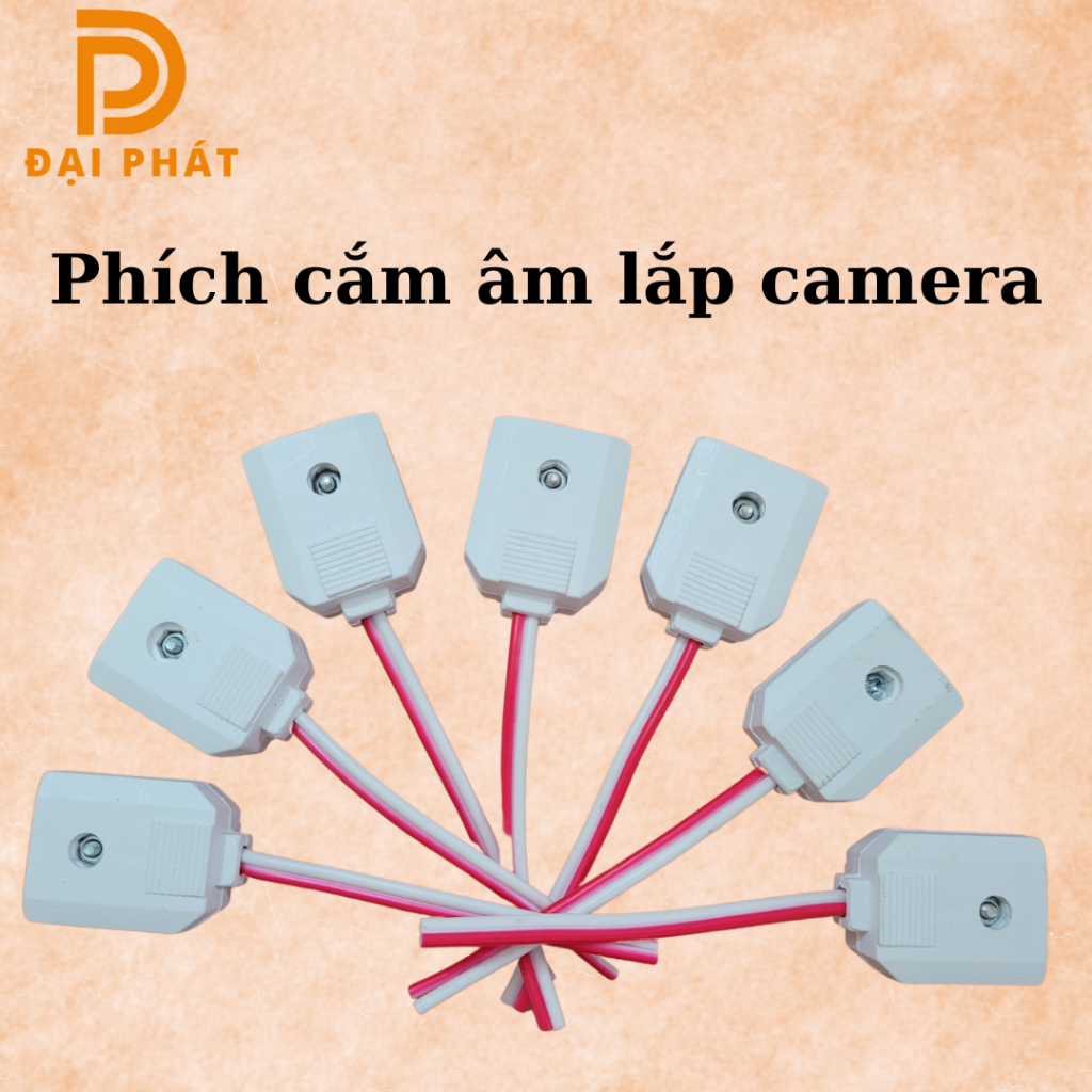 Phích cắm âm lắp camera có dây nối