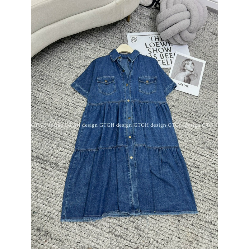 Váy Suông Jean Tầng Dáng Babydoll