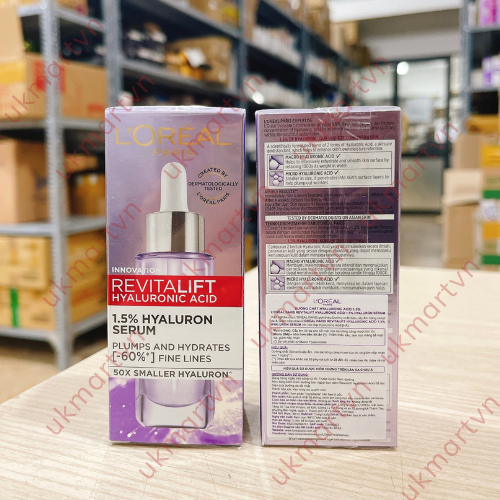 Serum siêu cấp ẩm & giảm nếp nhăn Revitalift Pure Hyaluronic Acid 1.5% 7,5ml - 30ml