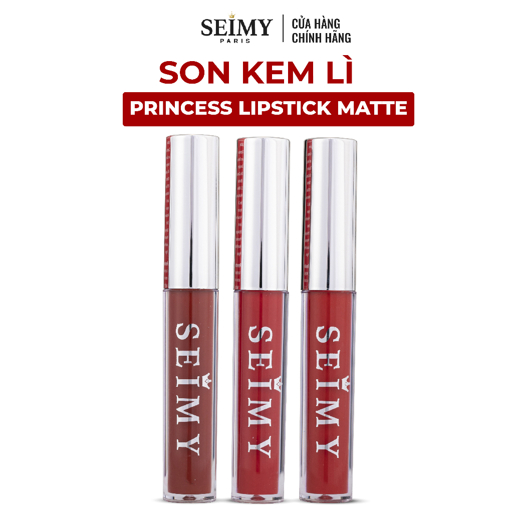 Son kem Seimy - Princess Lipstick Matte - Son lì kháng nước, không lem trôi , an toàn lành tính