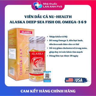ALASKA DEEP SEA FISH OIL OMEGA 3 6 9 - Viên dầu cá tốt cho mắt, tim mạch, giúp giảm cholesterol trong máu.